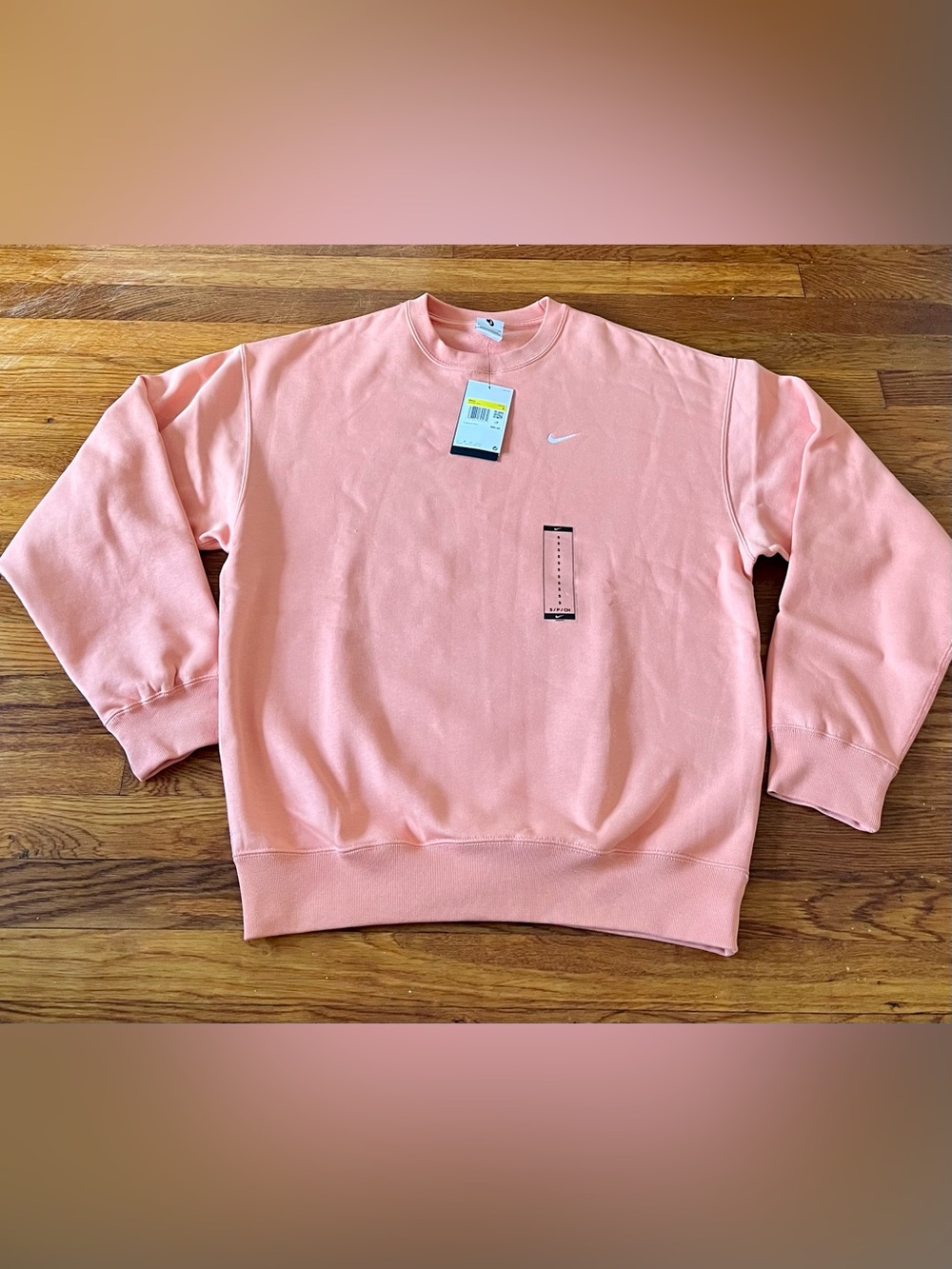 Nike Solo Swoosh Fleece Crewneck Sweatshirt DX1361-618 Pink Men’s Size Small